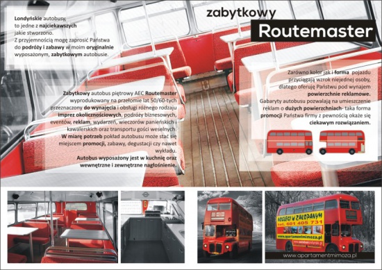 Londyński Autobus Eventy Reklama 